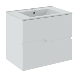 Тумба Runo Палермо 60 с раковиной Teffy 60, подвесная, белая - фото, отзывы, цена