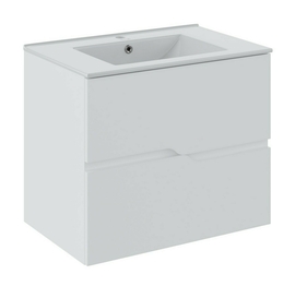 Тумба Runo Палермо 80 с раковиной Teffy 80, подвесная, белая - фото, отзывы, цена