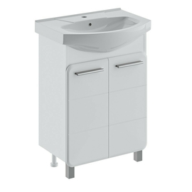 Тумба Runo Эрика 60 с раковиной Rosa Элеганс 60, белая - фото, отзывы, цена