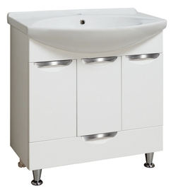 Тумба Runo Барселона 75 с раковиной Kirovit Стиль 75, белая - фото, отзывы, цена