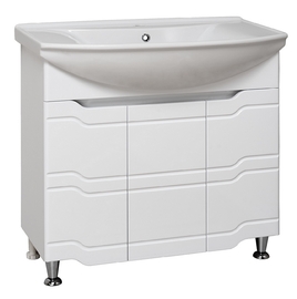 Тумба Runo Стиль 85 с раковиной Kirovit Стиль 85, белая - фото, отзывы, цена