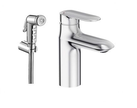 Смеситель для раковины Jacob Delafon Kumin E99465-CP с гигиеническим душем - фото, отзывы, цена