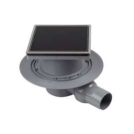 Трап Pestan напольный Confluo Standard 15х15 Black Glass 1, Стекло/ABS-пластик, черный, горизонтальный, в бок - фото, отзывы, цена