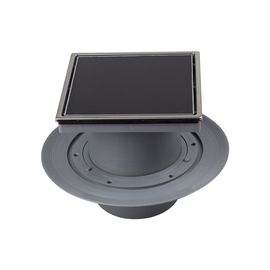 Трап Pestan напольный Confluo Standard 15х15 Vertical Black Glass, Стекло/ABS-пластик, черный, вертикальный, вниз - фото, отзывы, цена