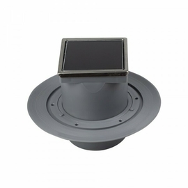 Трап Pestan напольный Confluo Standard 10х10 Vertical Dry Black Glass, Стекло/ABS-пластик, черный, вертикальный, вниз - фото, отзывы, цена