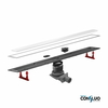 Душевой лоток Pestan Confluo Premium Line 550 White Glass, стекло, хром матовый, горизонтальный - фото, отзывы, цена