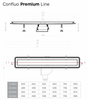 Душевой лоток Pestan Confluo Premium Line 550 White Glass, стекло, хром матовый, горизонтальный - фото, отзывы, цена