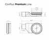 Душевой лоток Pestan Confluo Premium Line 550 White Glass, стекло, хром матовый, горизонтальный - фото, отзывы, цена