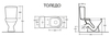 Унитаз-компакт Керамин Толедо, косой выпуск, двухрежимный, сиденье дюропласт - фото, отзывы, цена