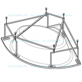 Монтажный комплект для ванны SANTEK САН-ПАУЛУ 150x150 - фото, отзывы, цена