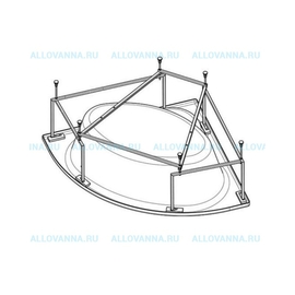 Монтажный комплект для ванны SANTEK МЕЛВИЛЛ 140x140 - фото, отзывы, цена