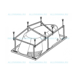 Монтажный комплект для ванны SANTEK ШРИ-ЛАНКА 150x100 - фото, отзывы, цена