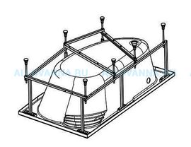 Монтажный комплект для ванны SANTEK ИБИЦА XL 160x100 - фото, отзывы, цена