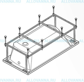 Монтажный комплект для ванны SANTEK МОНАКО 170x70 - фото, отзывы, цена