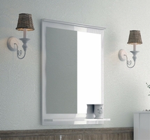 Зеркало с полкой Corozo Блюз 65, белое - фото, отзывы, цена