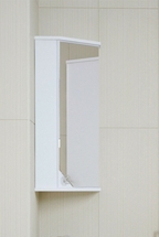 Шкаф подвесной угловой Corozo Флоренция 40 с зеркалом, белый - фото, отзывы, цена