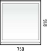 Зеркало с полкой Corozo Блюз 75, белое - фото, отзывы, цена