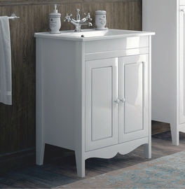 Тумба Corozo Блюз 65, белая с раковиной Kirovit Оскар 65 - фото, отзывы, цена