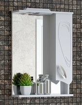 Зеркало-шкаф Corozo Лидер 50/С, белое - фото, отзывы, цена