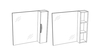 Зеркальный шкаф Corozo Чикаго 75, бетон/белое, SD-00000303 - фото, отзывы, цена