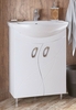 Тумба Corozo Наина 60, белая с раковиной Rosa Элеганс 60 - фото, отзывы, цена