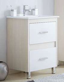 Тумба Corozo Верона 75, лайн/белая с раковиной Kirovit Оскар 75 - фото, отзывы, цена