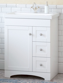 Тумба Corozo Техас 70, белая с раковиной Kirovit Фостер 70, SD-00000451 - фото, отзывы, цена