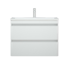 Тумба подвесная Corozo Алабама 100 Z2, белая с раковиной Madera Adel 100 - фото, отзывы, цена