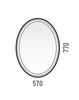 Зеркало LED Corozo Капелла 57х77, сенсор, белое - фото, отзывы, цена
