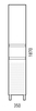 Шкаф-пенал напольный Corozo Алабама 35 Z1, корзина, белый - фото, отзывы, цена
