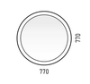 Зеркало LED Corozo Мицар D770, сенсор, белое - фото, отзывы, цена