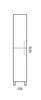 Шкаф-пенал Corozo Юта 35 универсальный, Люкс белый - фото, отзывы, цена