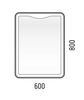 Зеркало LED Corozo Орли 600х800, сенсор, белое - фото, отзывы, цена