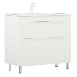 Тумба Corozo Юта 85 Z2 с раковиной Kirovit Оскар 85, напольная - фото, отзывы, цена