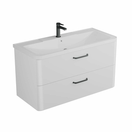 Тумба Veneciana Tibr 100 с раковиной Atlantica 100, белый, 510023 - фото, отзывы, цена