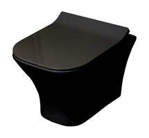 Унитаз подвесной Cerutti Vettore aria 2615E Matt black, сиденье дюропласт с микролифтом, матовый черный - фото, отзывы, цена