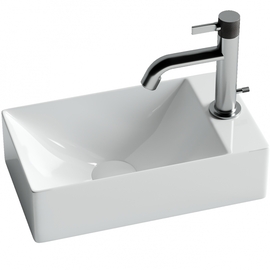 Раковина подвесная Ceramica Nova Element 37x21 см, правая, белая, CN5007 - фото, отзывы, цена