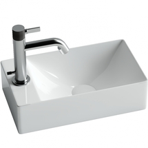 Раковина подвесная Ceramica Nova Element 37x21 см, левая, белая, CN5008 - фото, отзывы, цена