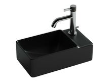 Раковина подвесная Ceramica Nova Element 39x22 см, левая, черная матовая, CN5045MB - фото, отзывы, цена