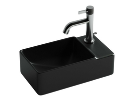 Раковина подвесная Ceramica Nova Element 39x22 см, левая, черная матовая, CN5045MB - фото, отзывы, цена