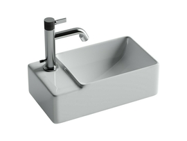 Раковина подвесная Ceramica Nova Element 39x22 см, правая, белая, CN5046 - фото, отзывы, цена