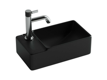Раковина подвесная Ceramica Nova Element 39x22 см, правая, черная матовая, CN5046MB - фото, отзывы, цена