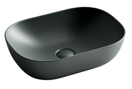 Раковина накладная Ceramica Nova Element 45x32x13 см, темный антрацит матовый, CN6009MDH - фото, отзывы, цена