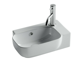 Раковина подвесная Ceramica Nova Element 40x25x14 см, левая, белая, CN6074L - фото, отзывы, цена