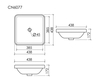 Раковина встраиваемая сверху Ceramica Nova Element 44, белая - фото, отзывы, цена