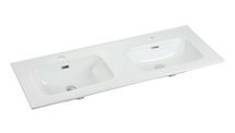 Раковина накладная Ceramica Nova Element 121x46 cм, с двумя чашами, белая - фото, отзывы, цена