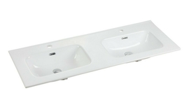 Раковина накладная Ceramica Nova Element 121x46 cм, с двумя чашами, белая - фото, отзывы, цена
