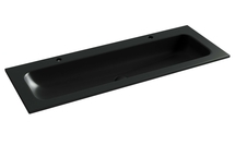 Раковина накладная Ceramica Nova Grace 121x45 cм, с двумя отверстиями под смеситель , черная матовая - фото, отзывы, цена