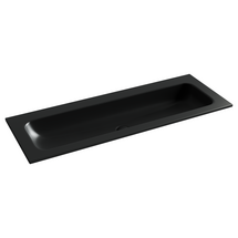 Раковина накладная Ceramica Nova Grace 121x45 cм, без отверстия под смеситель, черная матовая - фото, отзывы, цена