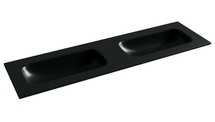Раковина накладная Ceramica Nova Grace 161x45 см, с двумя чашами, без отверстий под смеситель, черная матовая - фото, отзывы, цена